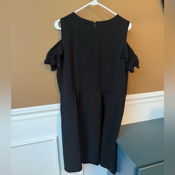 LOFT Black Cold Shoulder Dress Size 14 - Picture 6 of 8